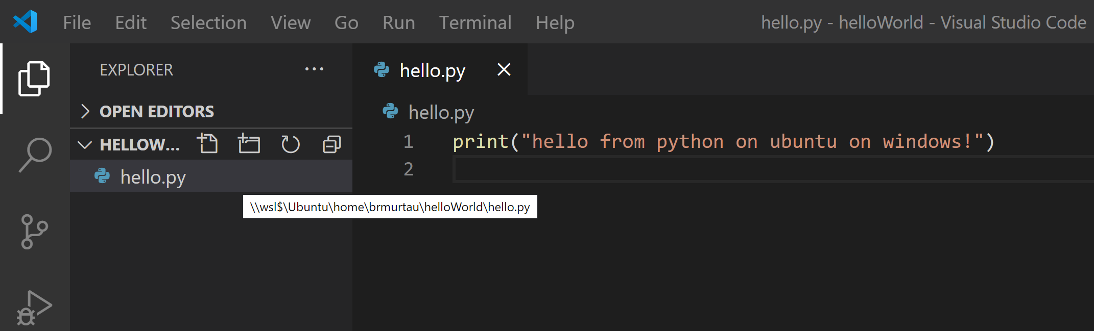 View and modify files from WSL share