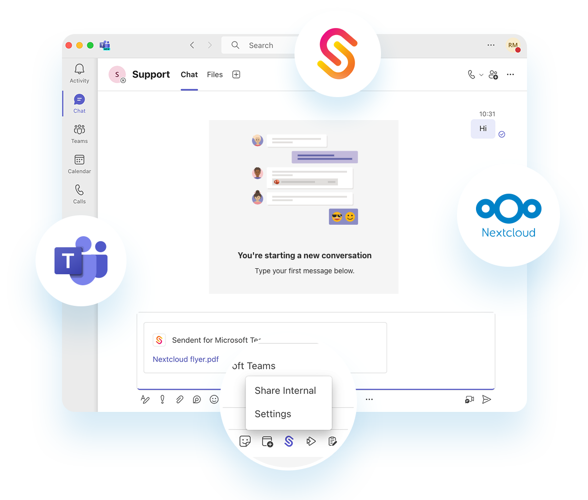 nextcloud-sendent-teams-integration Nextcloud Sendent Teams integration