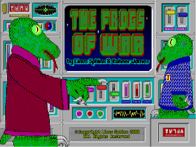 The Frogs Of War Title screen from The Frogs Of War