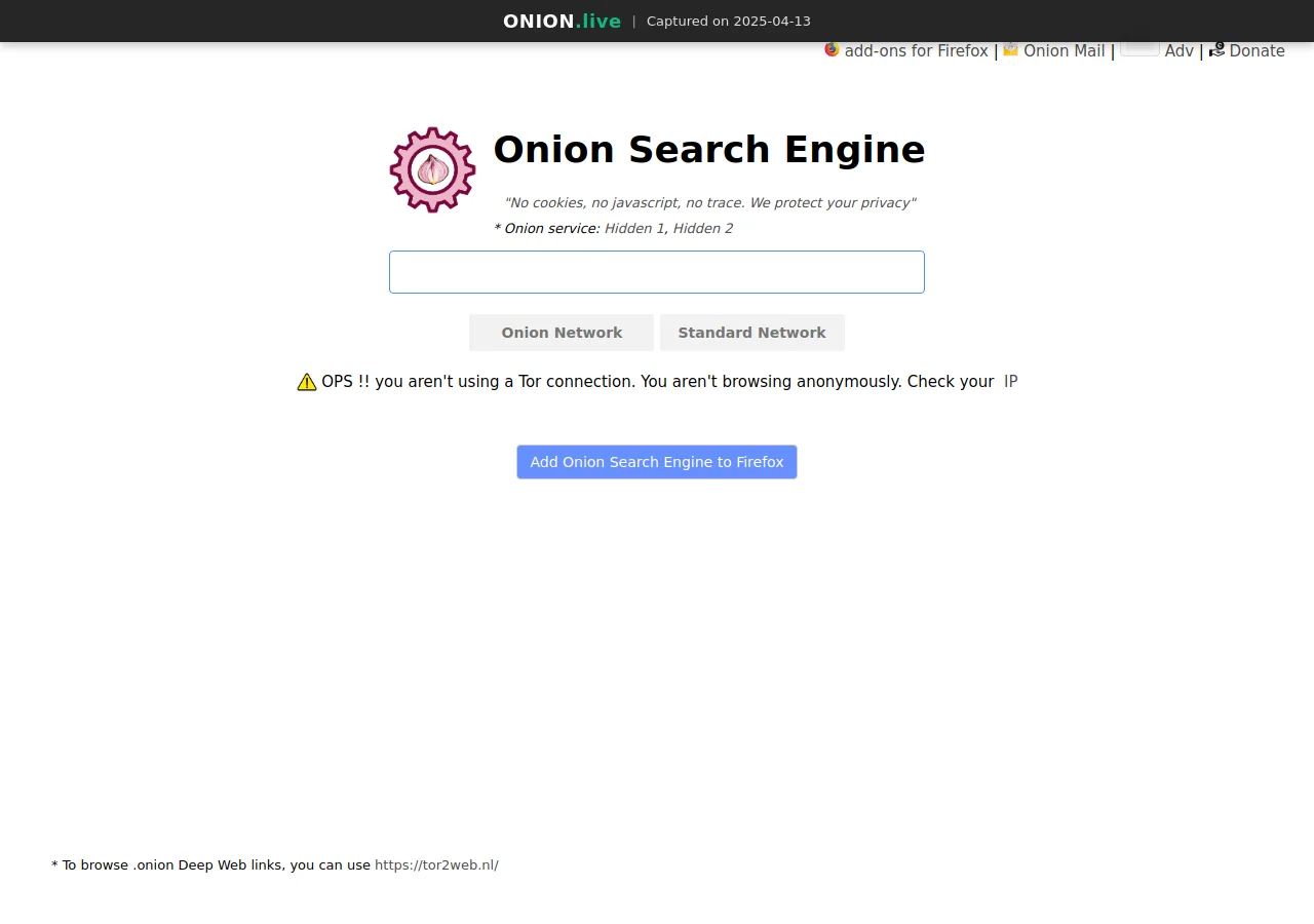 Onion Search Engine