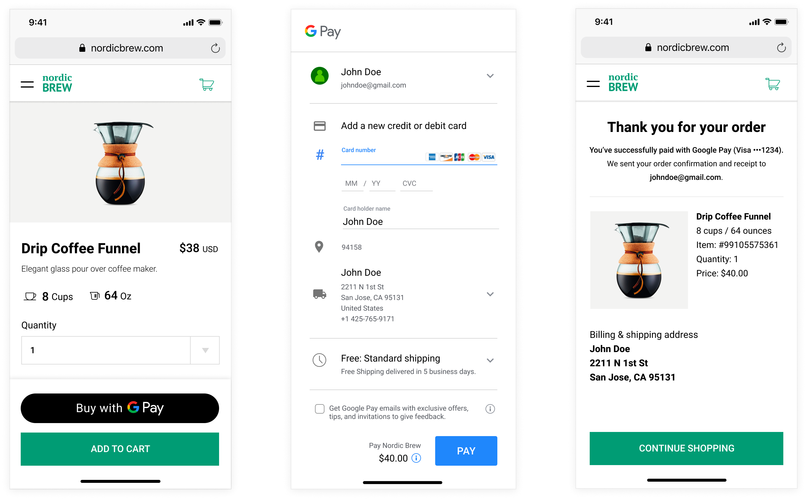 Google Pay integration