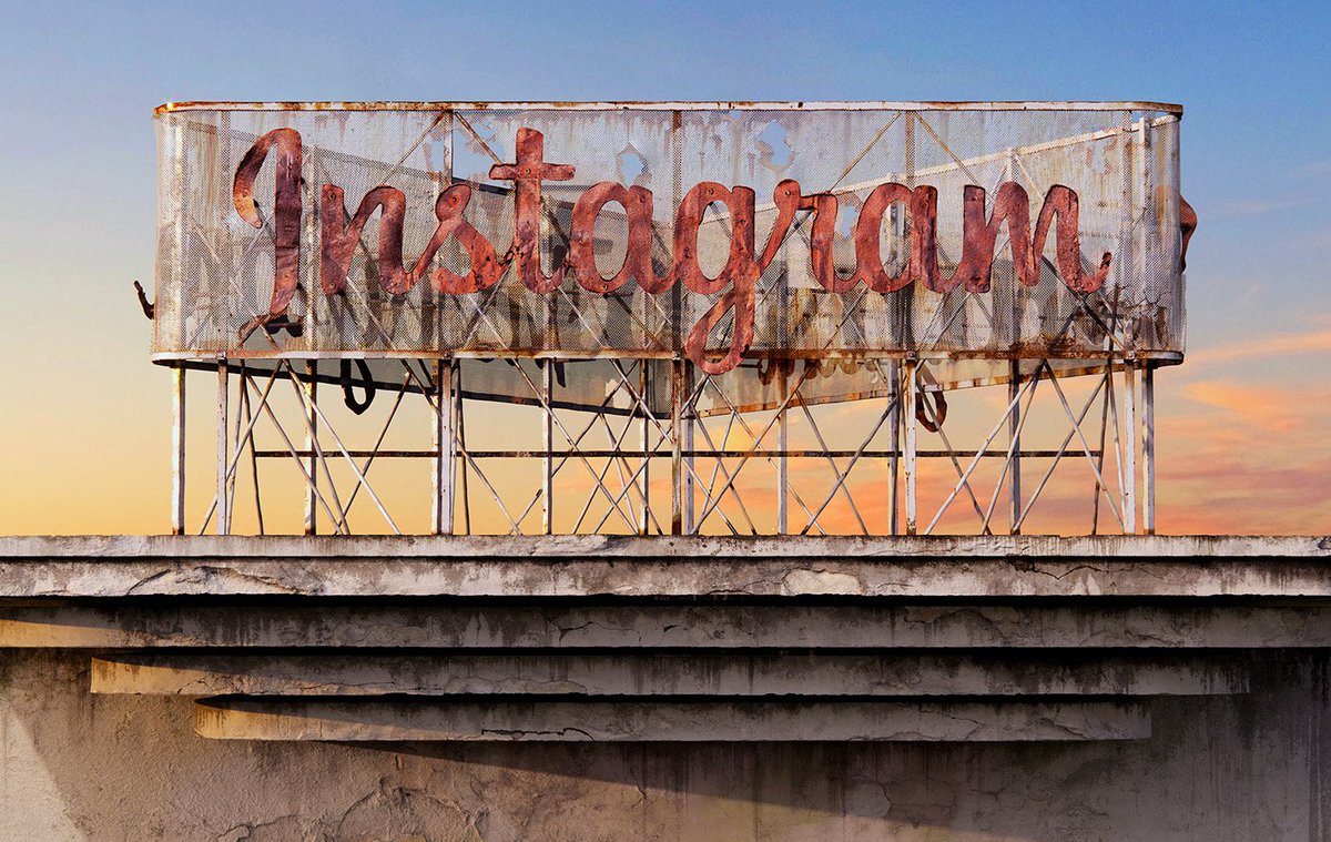Instagram. The internet company as an old, ruined storefront. An art project by Andrei Lacatusu. Hat tip: @PaulMMCooper.