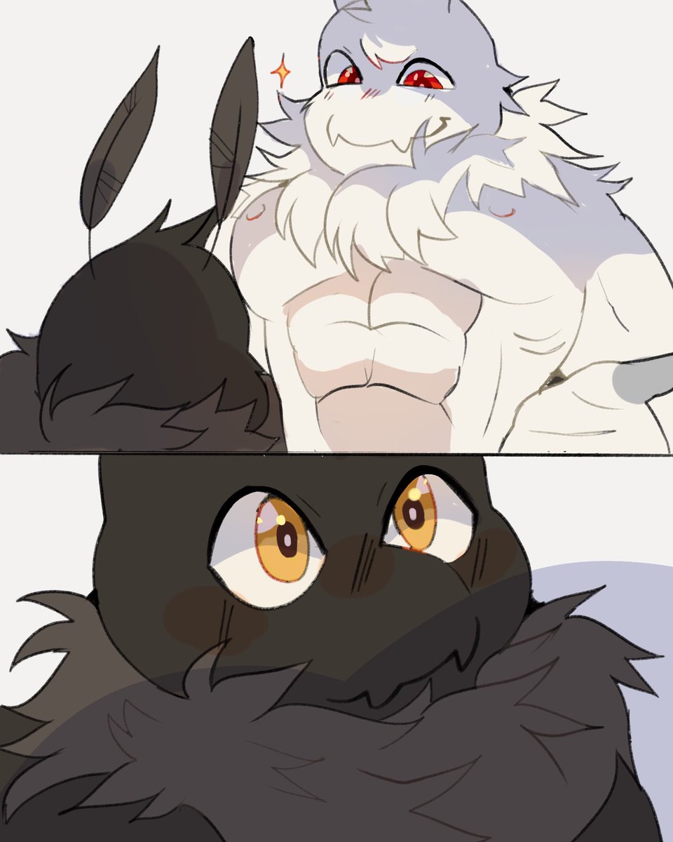 Art by Ligermaws on Fiverr

White one is Salt (he/him)
Brown one is Pepper (any pronouns)