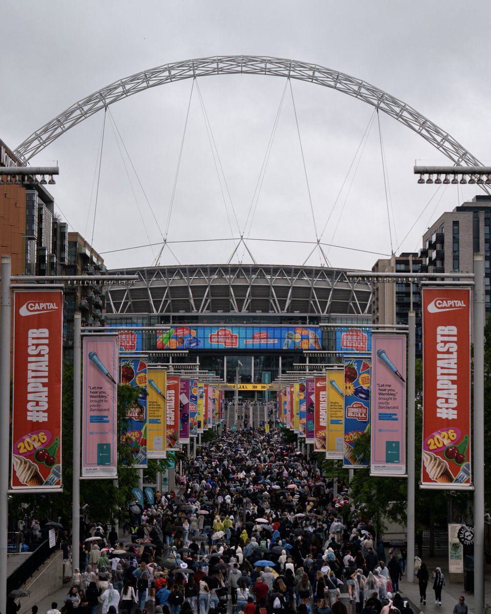 A picture of the fans on Olympic way ahead of Capital’s Summertime Ball.