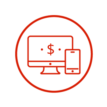 ikonka monitora z dolarem