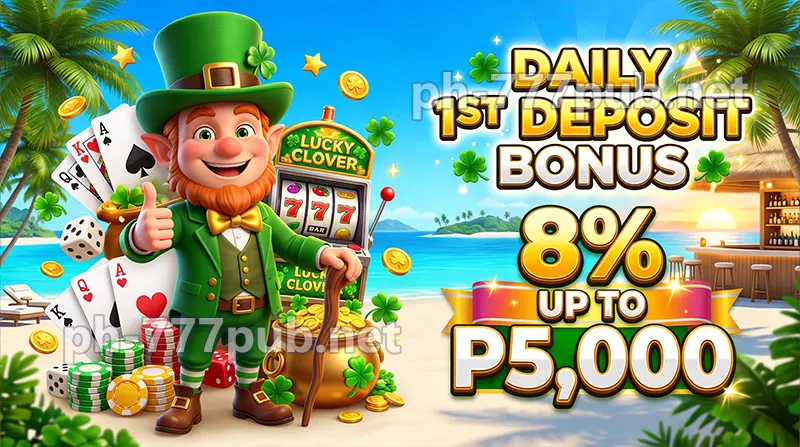 Daily 1st deposit bonus 8% up to ₱5000