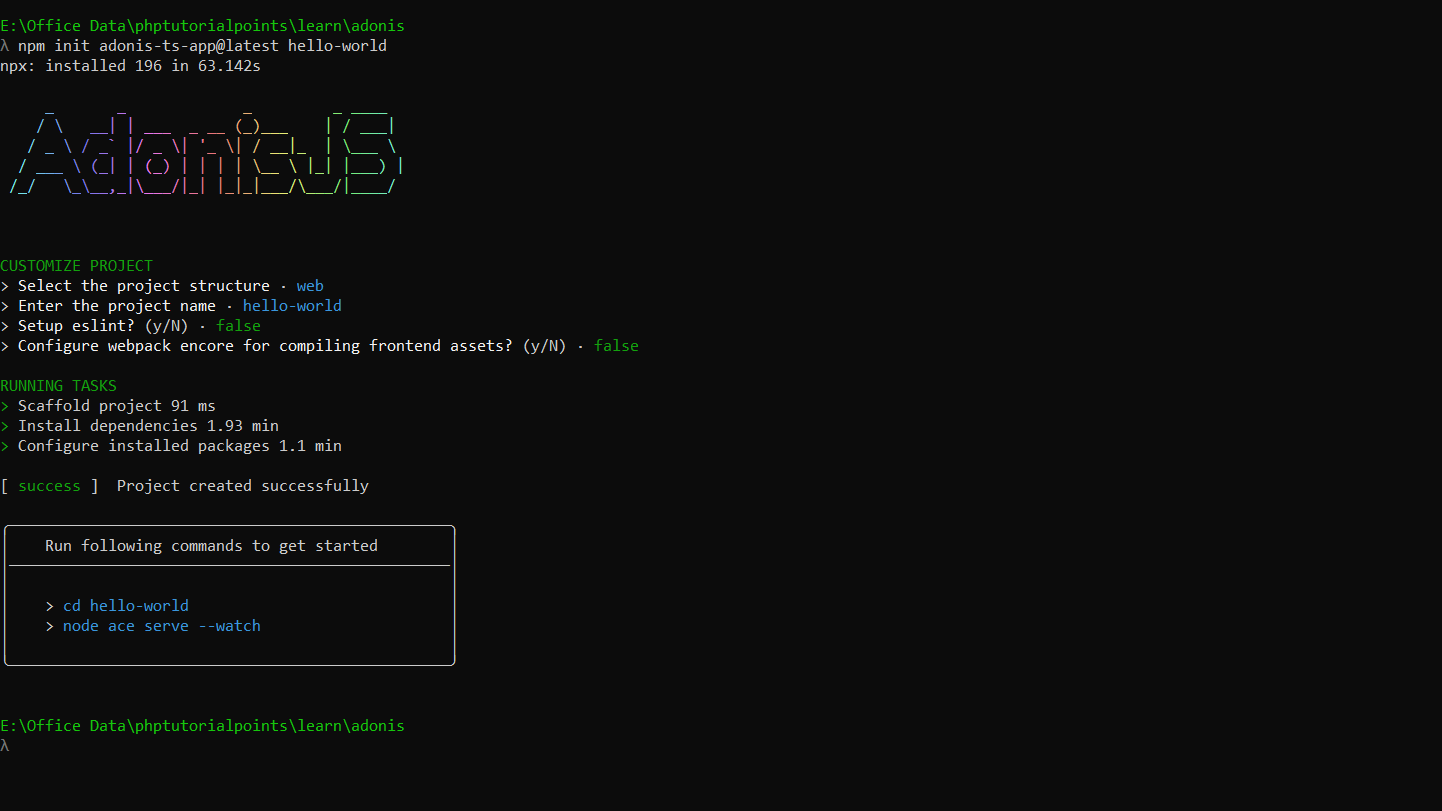 AdonisJS Project Structure