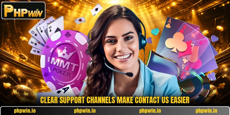 Clear support channels make contact us easier Clear support channels make contact us easier