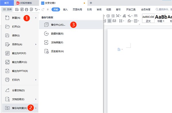 WPS没保存关闭了怎么恢复数据配图1