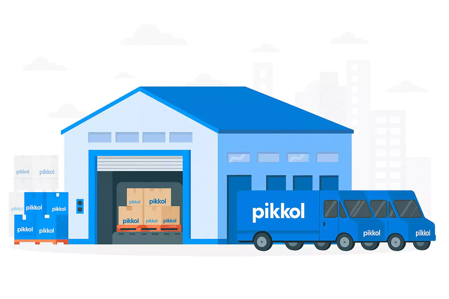 Exterior view of Pikkol&rsquo;s secure warehouse facility