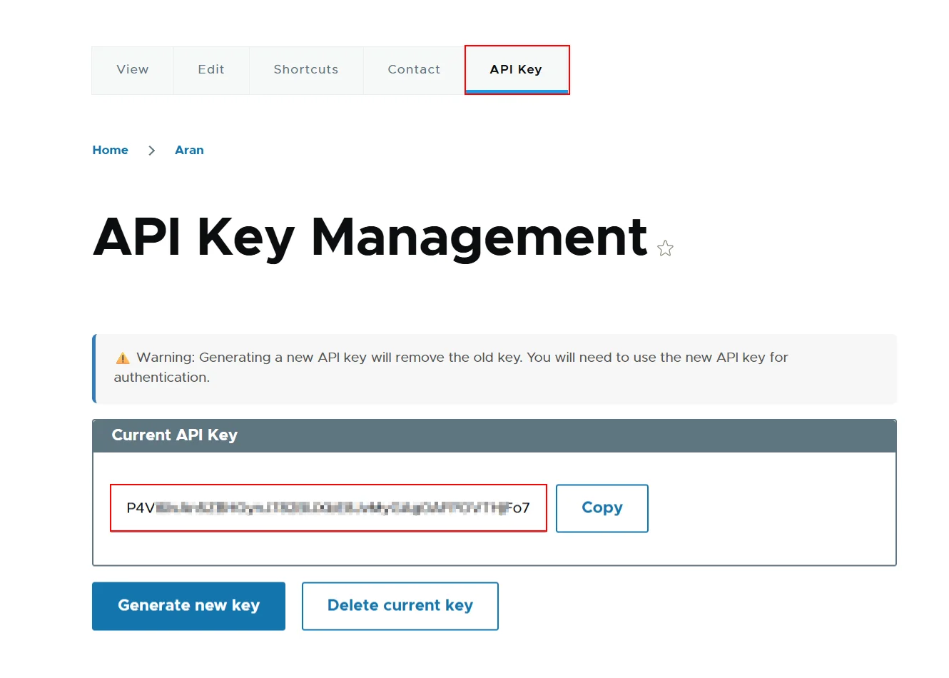 Метод аутентификации API Drupal успешно настроен.