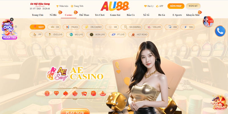 Sảnh Casino tại nhà cái siêu đẳng cấp