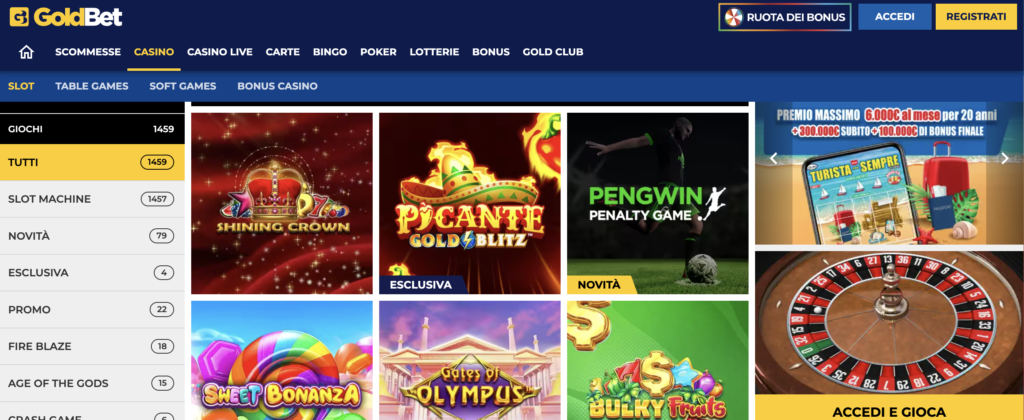 Le nostre recensioni di GoldBet Casino.