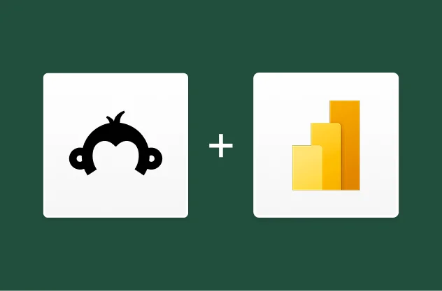 Logo SurveyMonkey et logo Microsoft Power BI