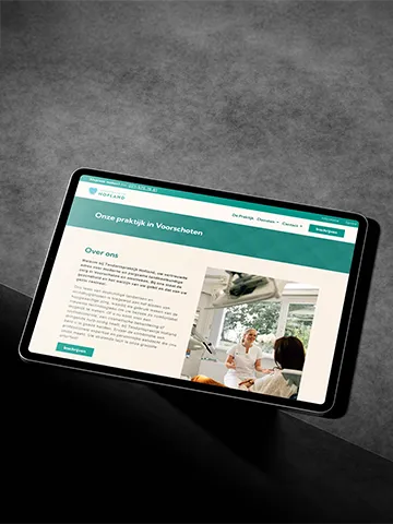 Tandartspraktijk Hofland - <p>De meeste tandarts websites zijn koud, saai en kil. Wij werden daarom erg enthousiast toen wij van Tandartspraktijk Hofland de opdracht kregen om een nieuwe sfeervolle website te realiseren. Met pasteltinten en patronen die passen bij de inrichting van de praktijk worden bezoekers op hun gemak gesteld en dankzij fotografie van Geke Bosch hadden we de perfecte foto's voor een stukje storytelling voor nieuwe patiënten. De website is goed beveiligd, want dat is belangrijk in de zorg en kan toch gemakkelijk aangepast worden met een gebruiksvriendelijk CMS.
</p><p><br></p><p>
</p>