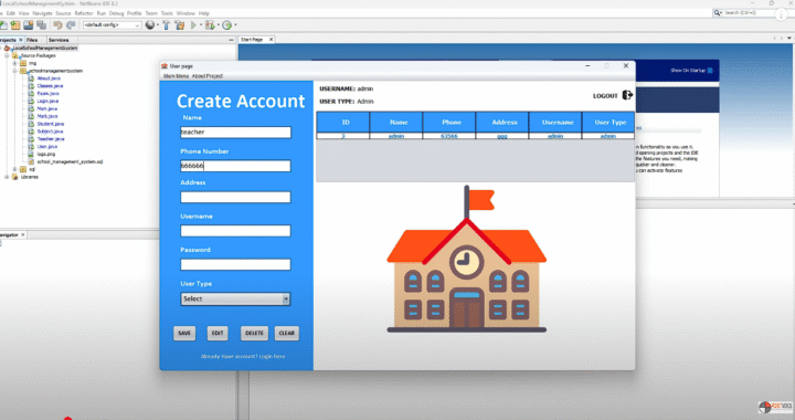 School Management System Project using Java MySQL