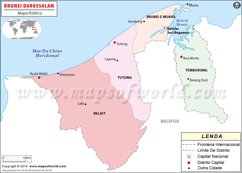 Brunei Mapa