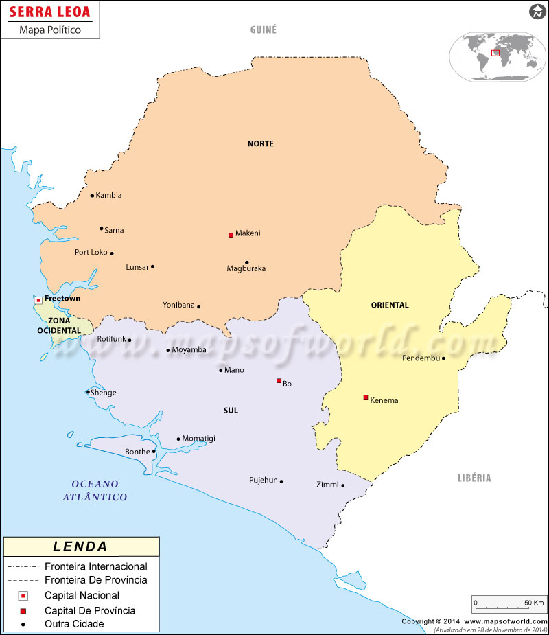 Sierra Leone Mapa