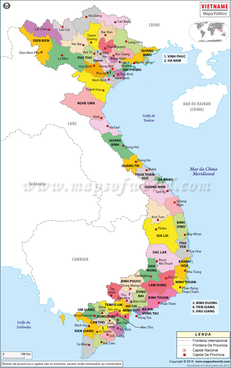 Vietnam Mapa