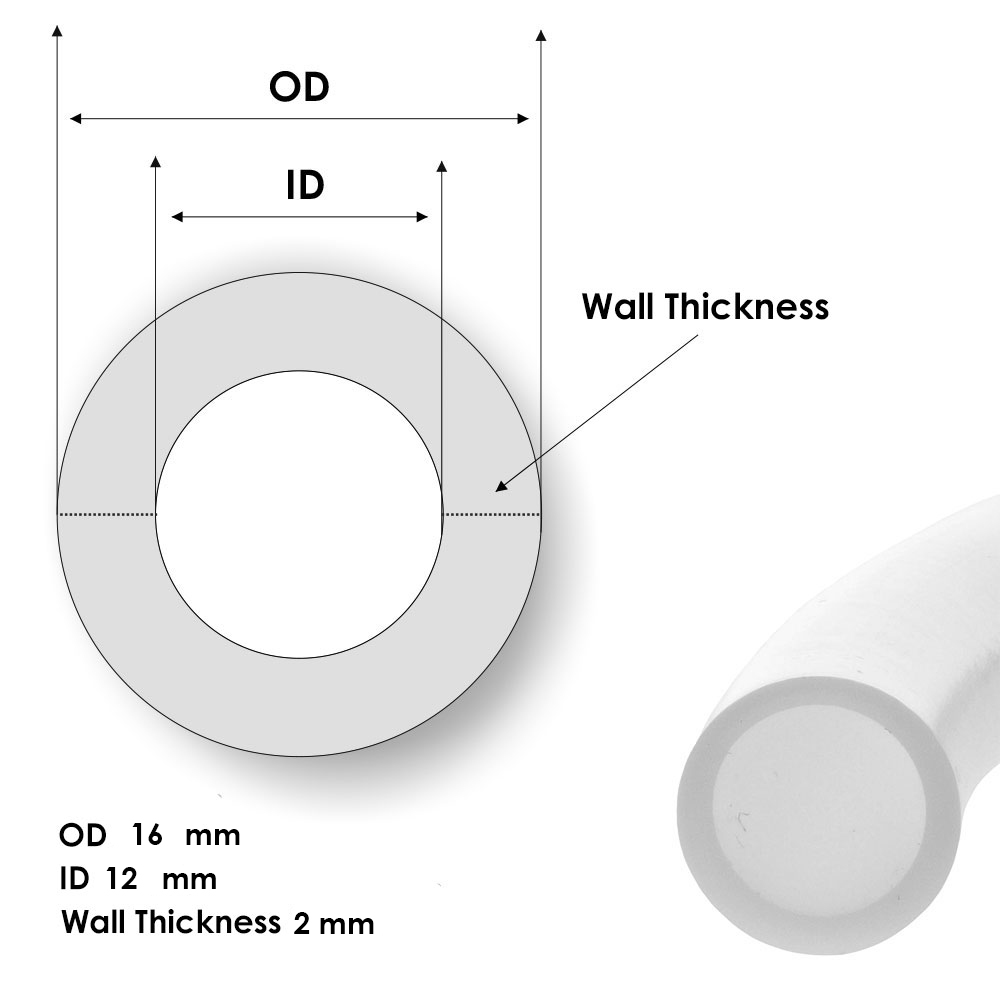 PTFE tube 12 mm x 16 mm