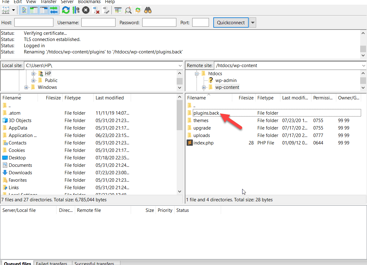 Deactivate WordPress Plugins In Bulk with File Manager