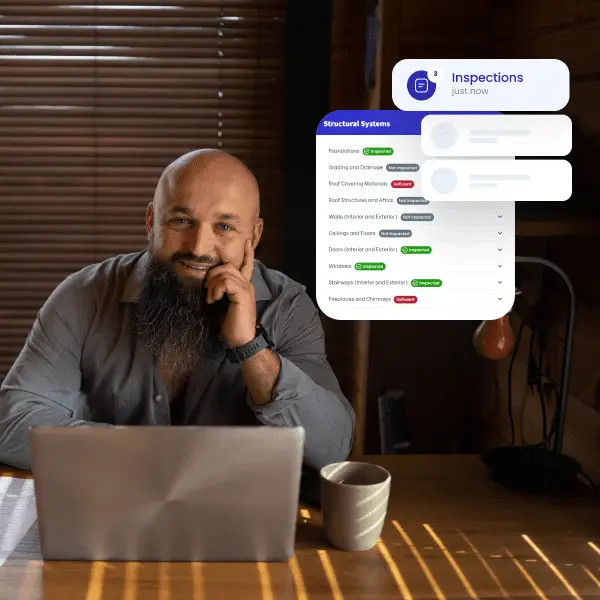 Inspector using QuickInspect Commercial Property Inspection Software
