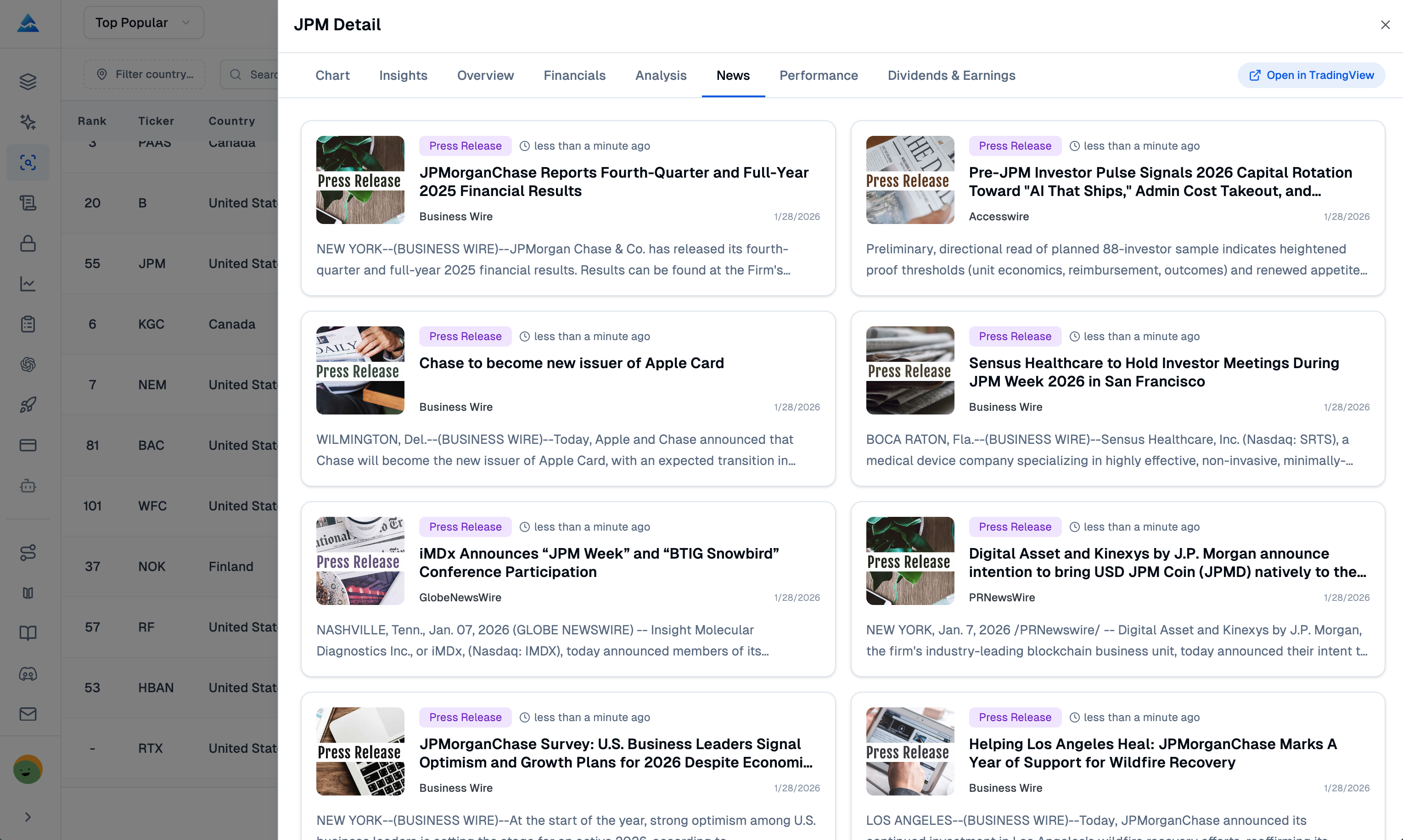 Real-Time News - AI Stock Picker Feature: Stay ahead with the latest headlines and sentiment analysis for every ticker