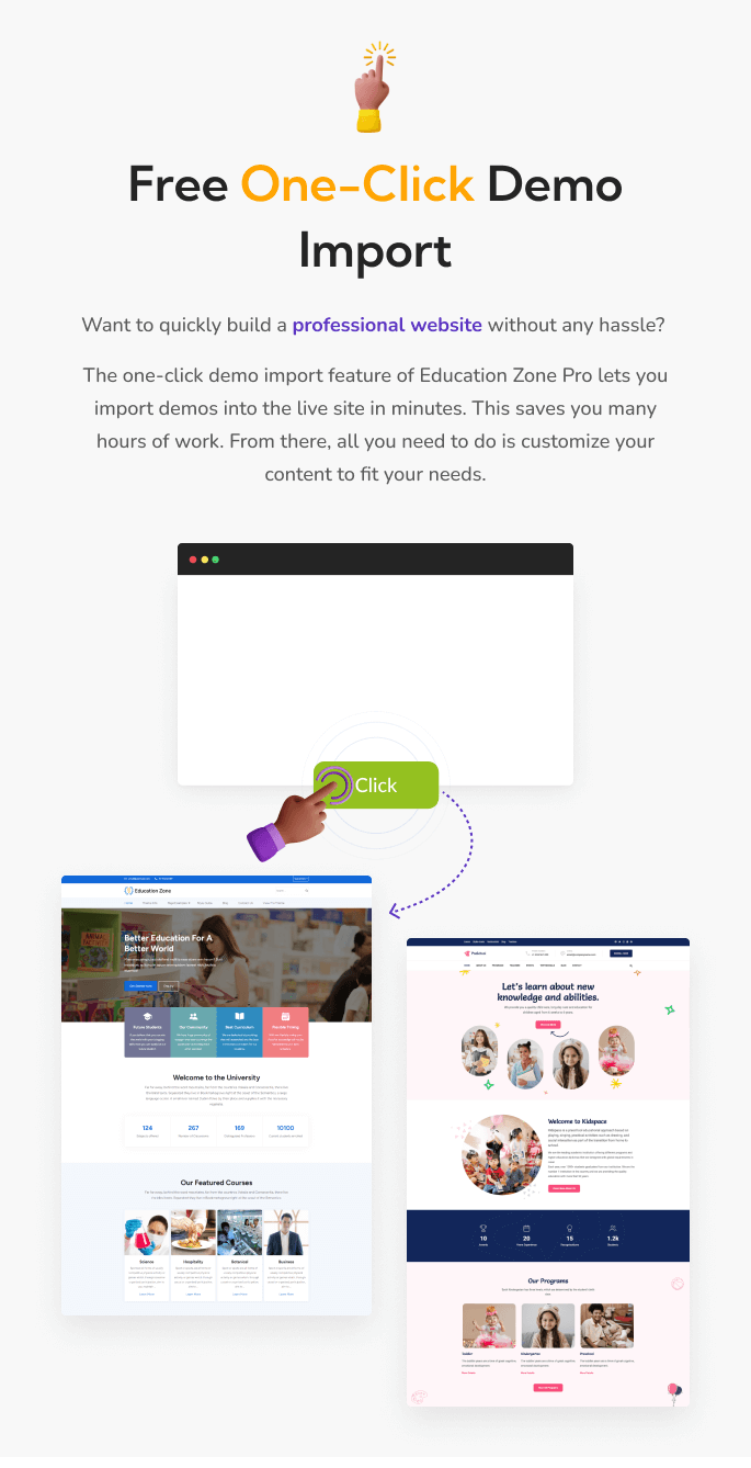 Features of Education Zone Pro