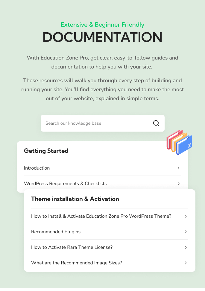 Features of Education Zone Pro