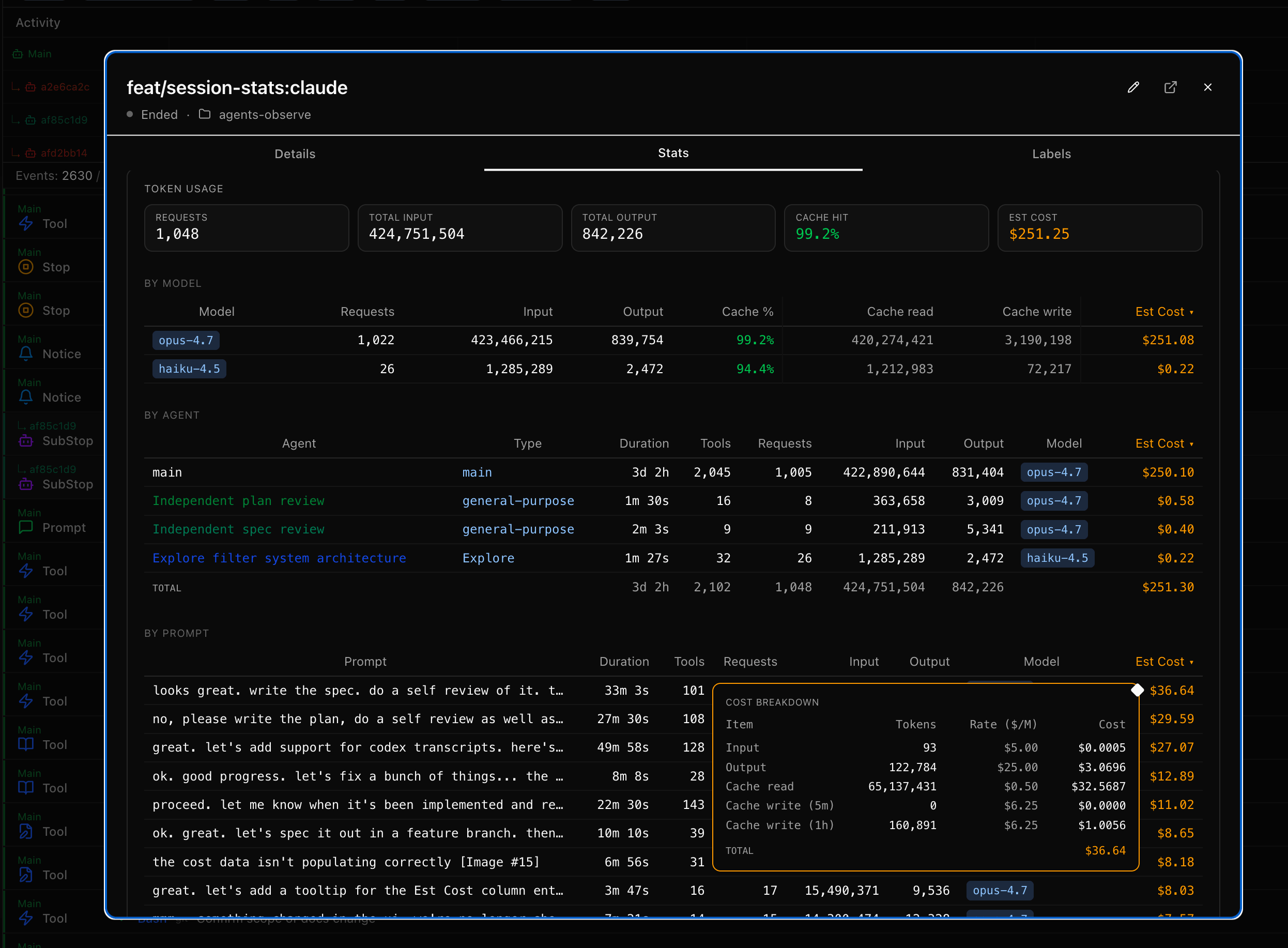 Agents Observe Session Token Usage