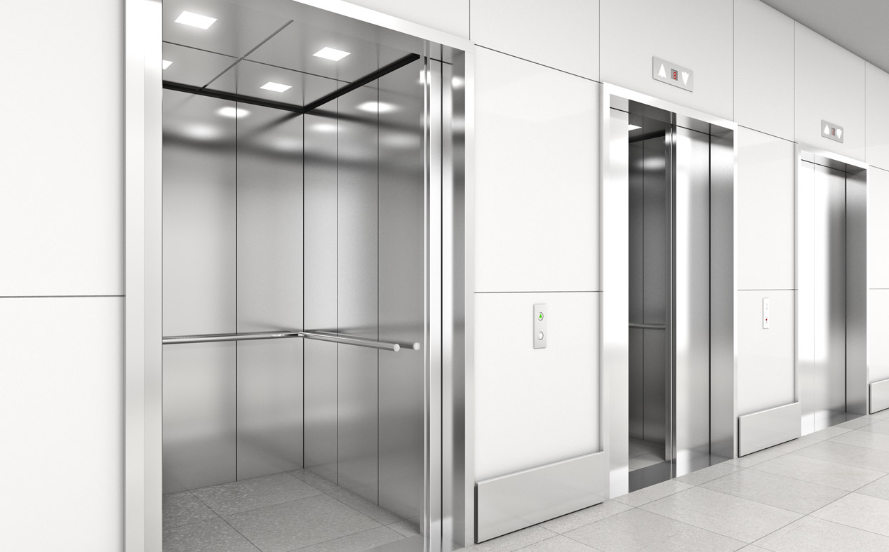 Metal coating for elevators
