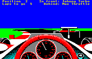 Screenshot of Revs on the BBC Micro