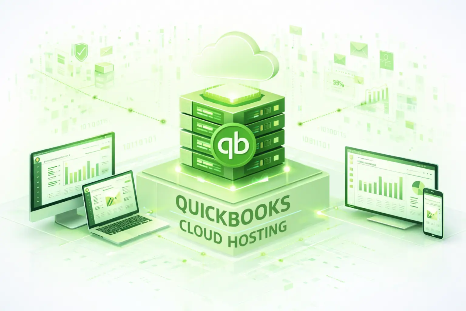 Cloud hosting illustration