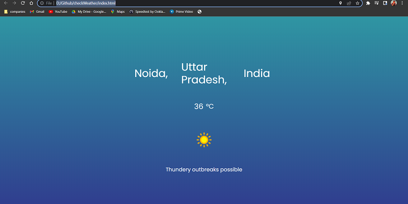 Wather app Javascript 2