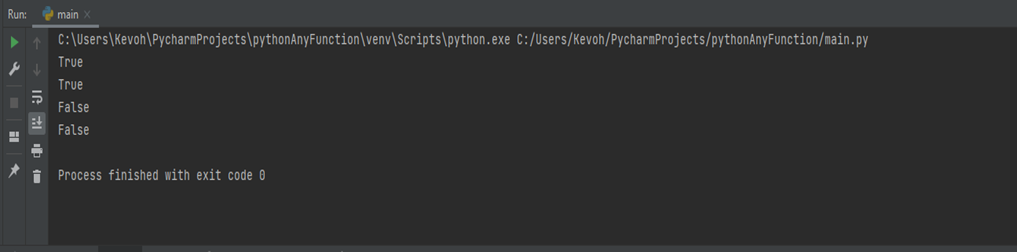 Python Any function