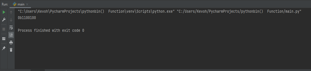 Python bin function