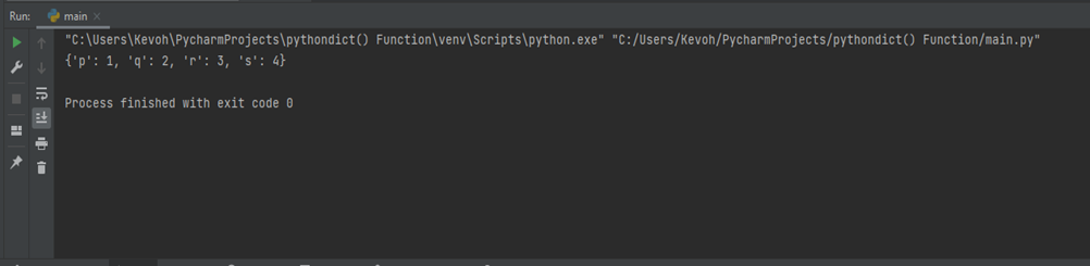 python dict() function