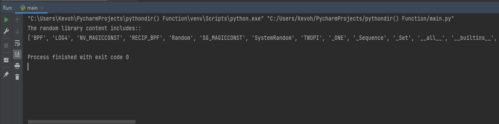 Python dir function