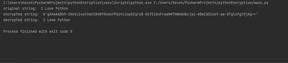 Python encryption decryption example