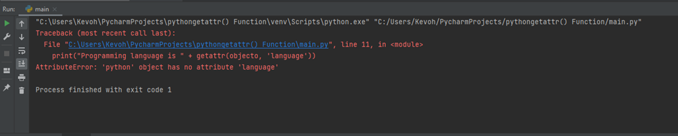 Python getattr() function