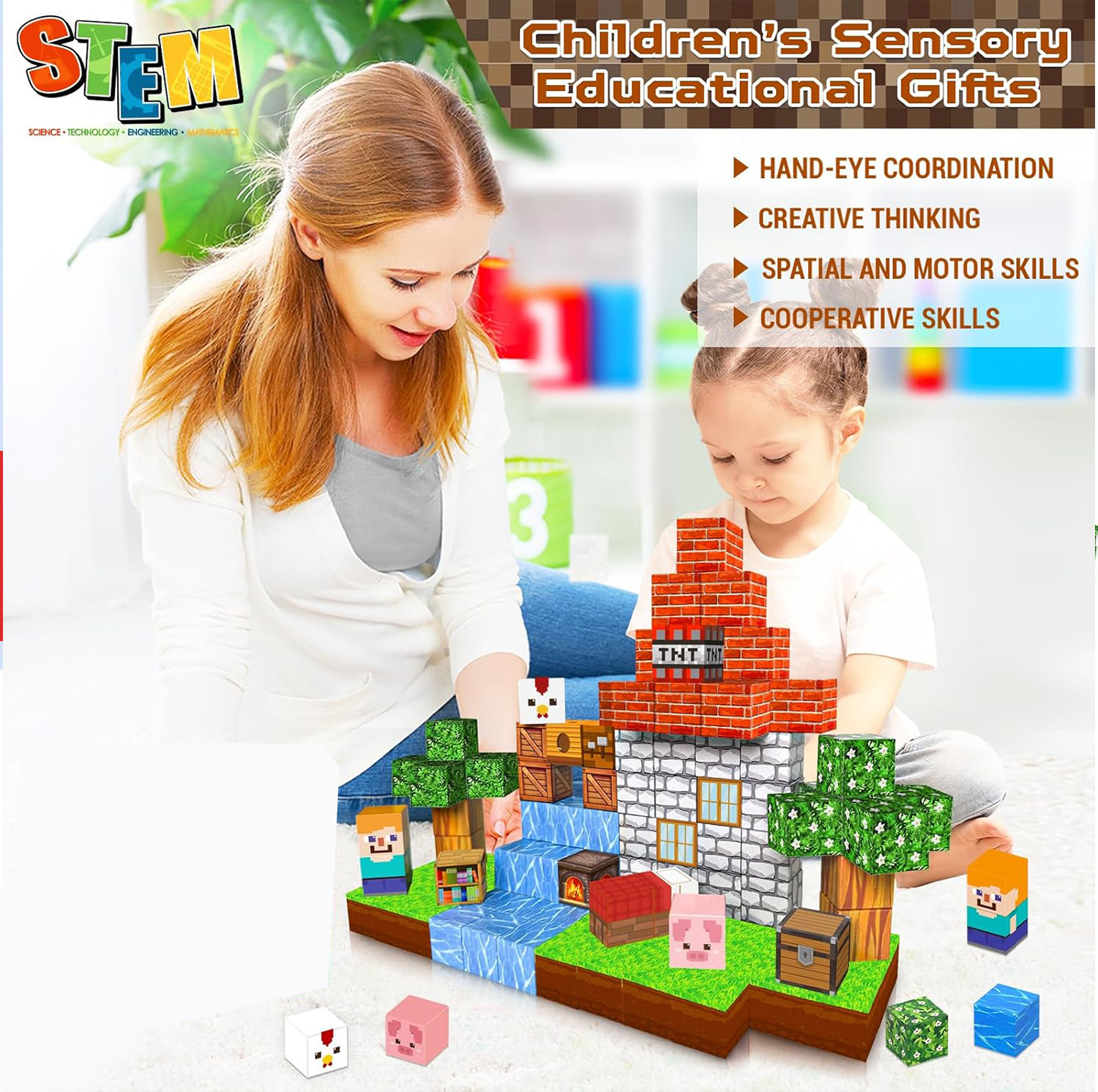 MYT Magnetic Building Blocks Set - STEM Educational Sensory Toy for Kids Ages 4-9