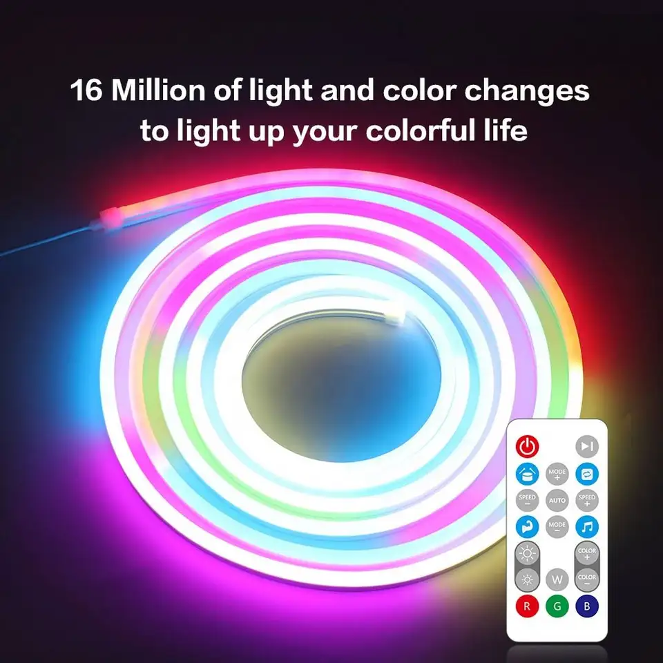 CL Lighting NHWSC6-33T5 RGB Magic Color LED Neon Flex Strip Light - Waterproof Flexible