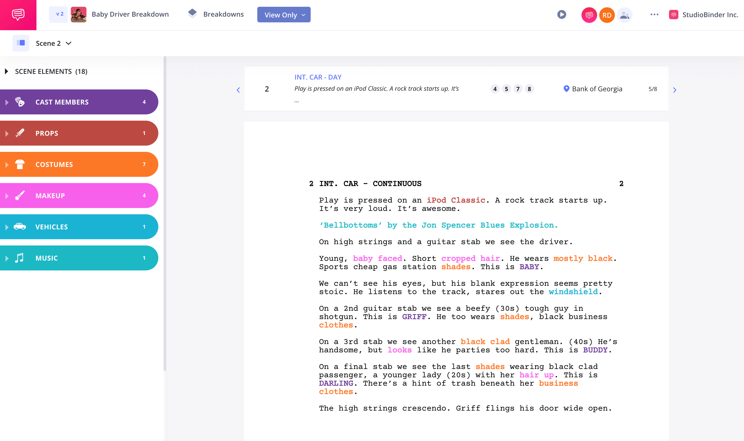Script Breakdown Software Script Breakdown Example StudioBinder's Script Breakdown Software Script Breakdown Software Script Breakdown Example StudioBinder's Script Breakdown Software