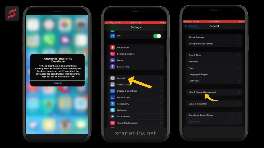 Scarlet not working