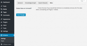 Schema plugin Misc settings