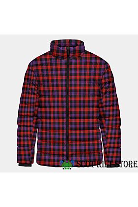 Clan Brown Modern Scottish Tartan Padded Jacket -