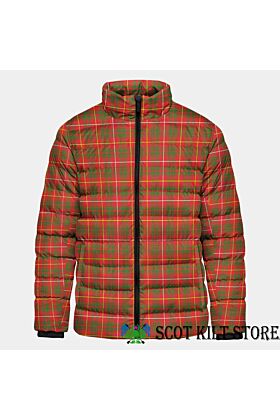 Clan Bruce Modern Scottish Tartan Padded Jacket -