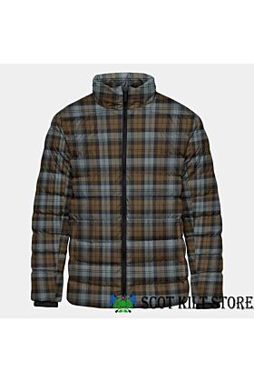 Clan Blackwatch Weathered Scottish Tartan Padded Jacket -