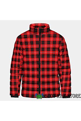 Clan Cunningham Modern Scottish Tartan Padded Jacket -