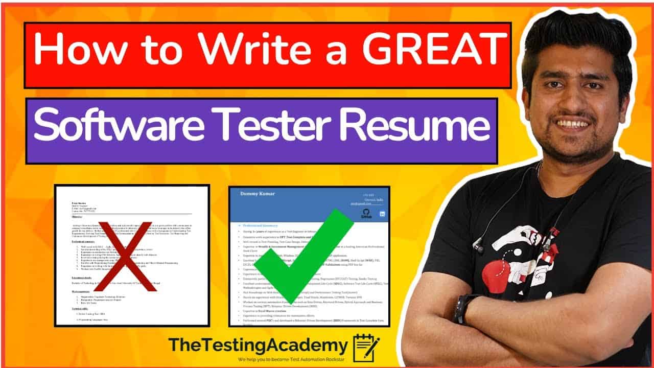 Software testing resume